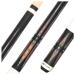 Players Matte Black Pool Cue with Thuya & Snakewood Points