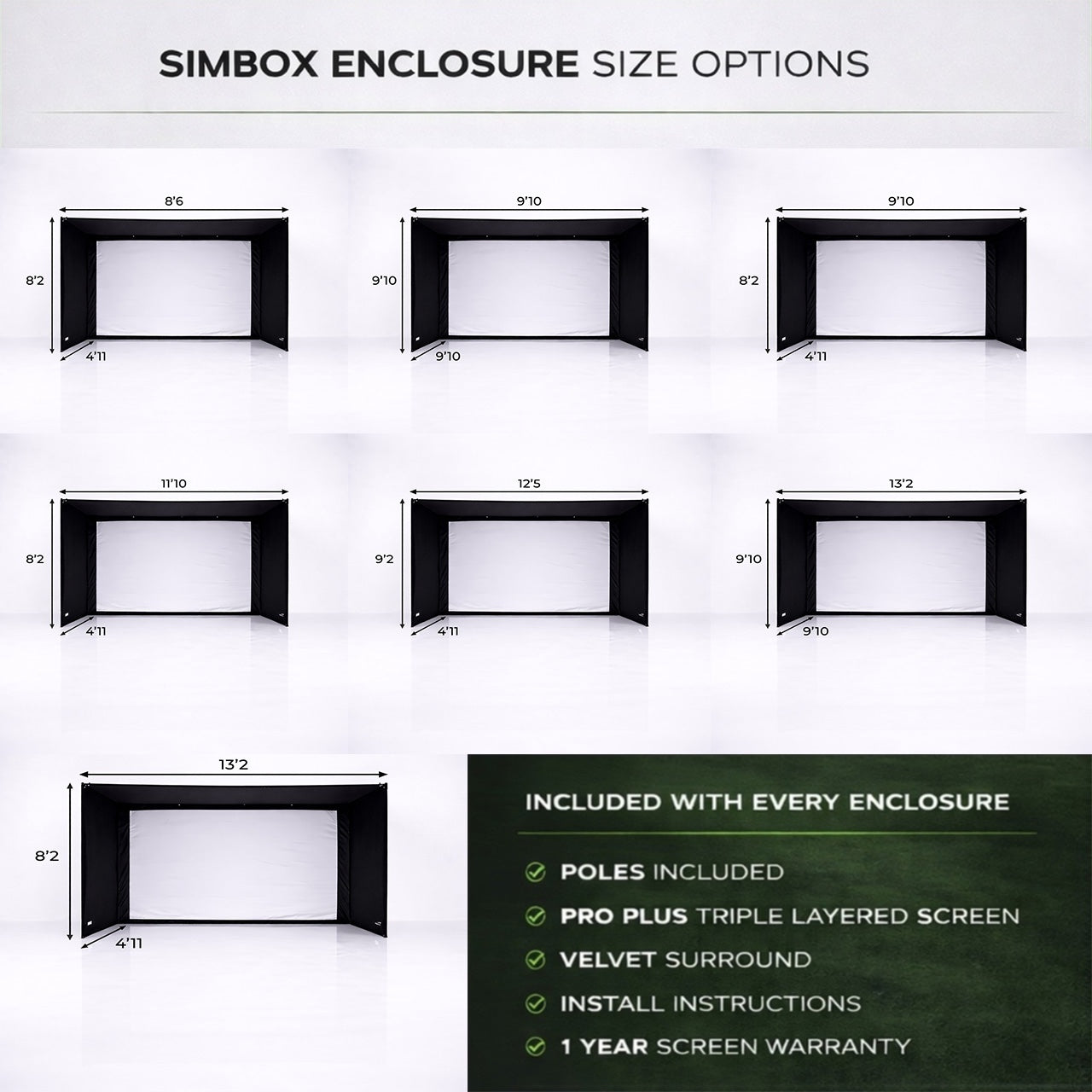 GolfBays SimBox Golf Simulator Enclosure